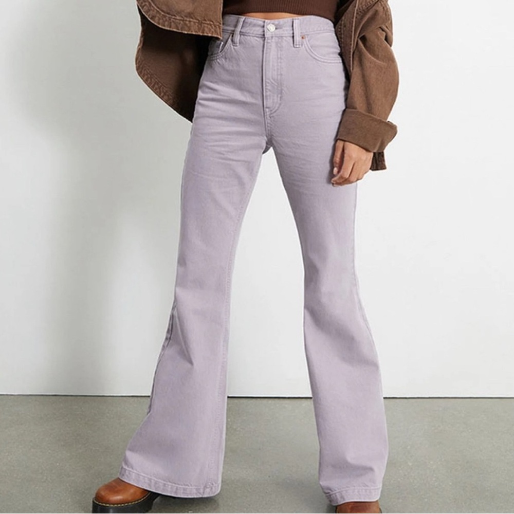 Pacsun/ Pacific Sunwear dusty lavender high rise flare jeans